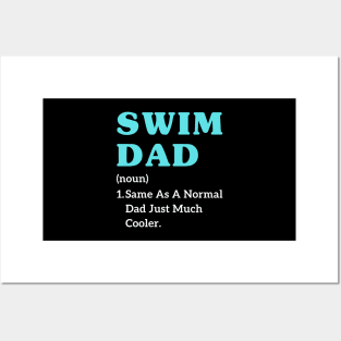 Father's day swimming dad jokes Funny Sports swim dad Posters and Art